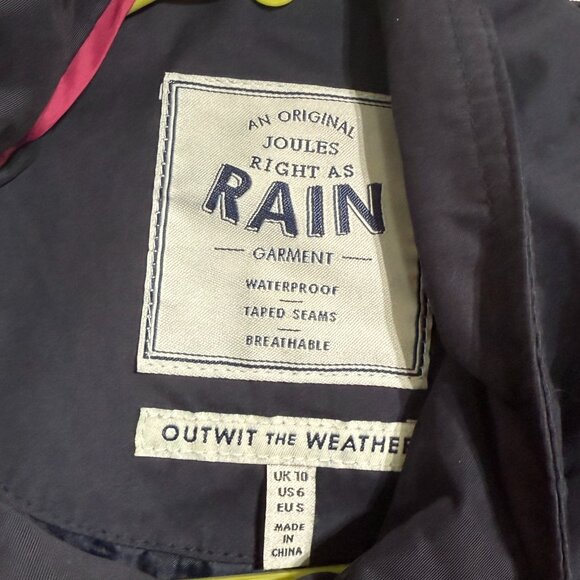 Joules Rain Parka Waterproof, size 6 - Picture 3 of 5